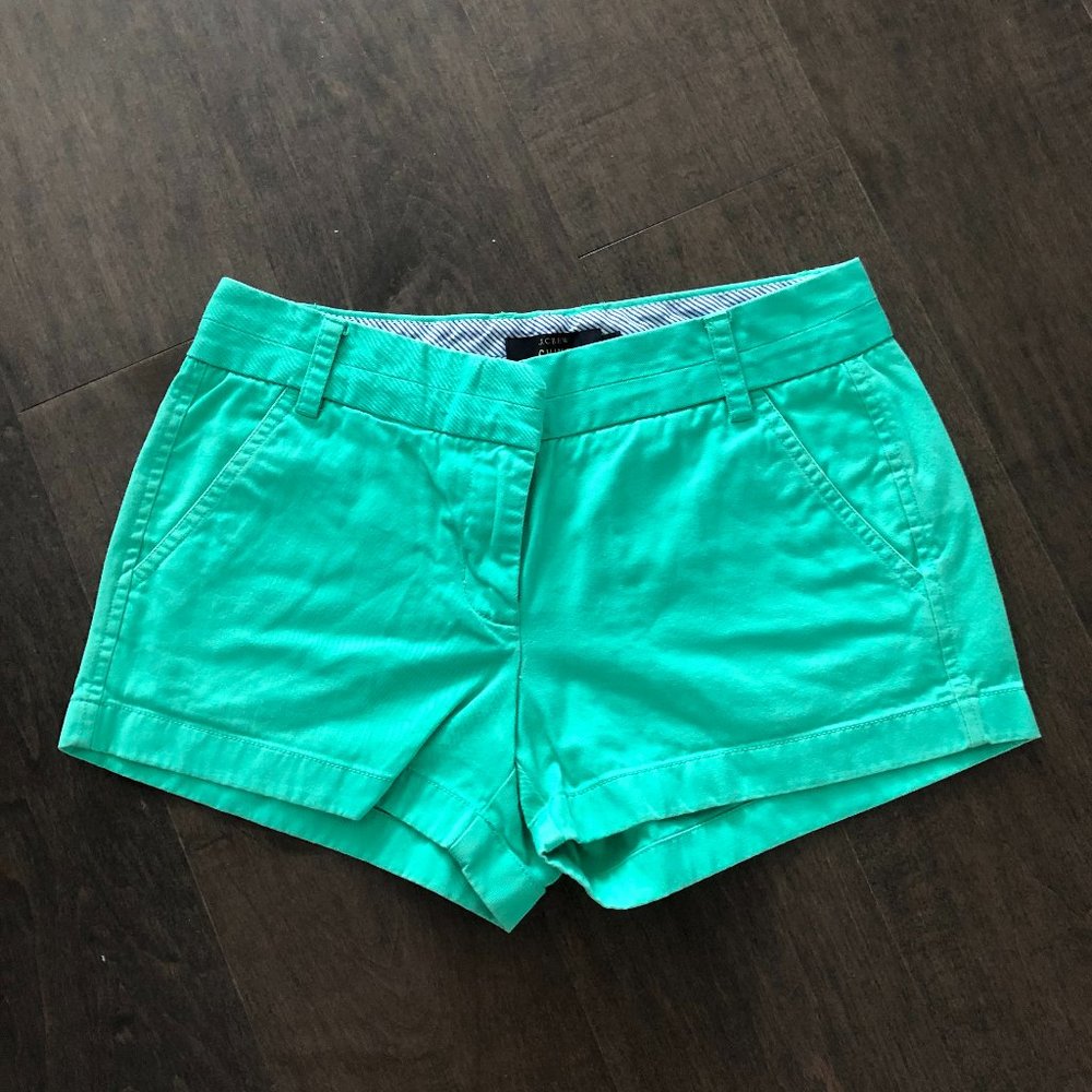 J. Crew Bright Green Chino Shorts